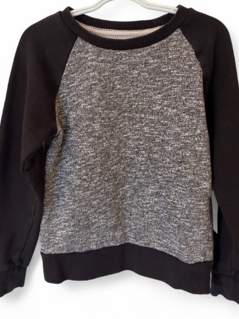 Firefly kids Crewneck Raglan Sweater in Black and Gray